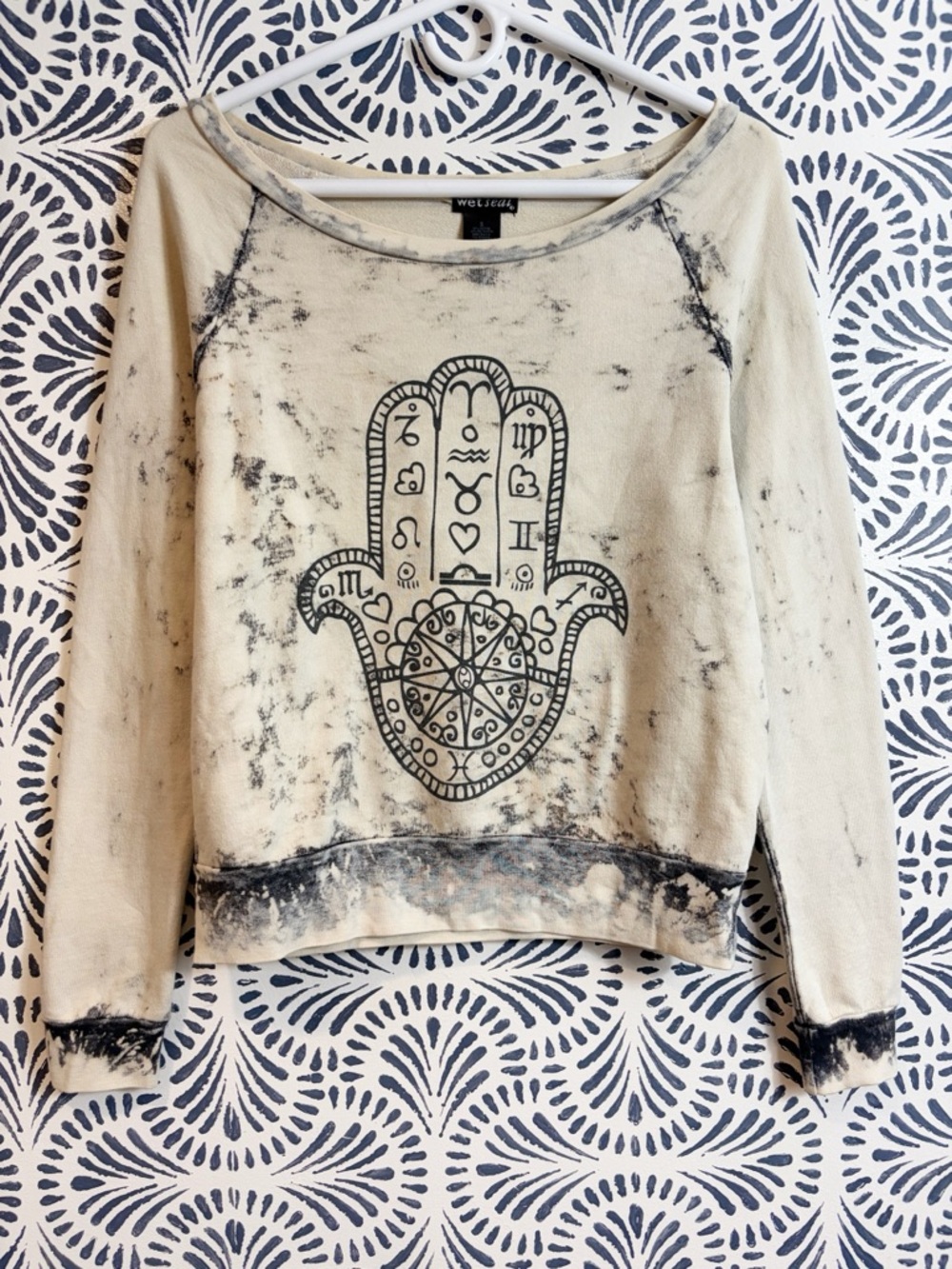 Wet Seal Hamsa Pullover Sweatshirt